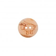 Boutons 2 trous - Union Knopf by Prym - Lot de 3 boutons  - 15 mm bois mouton