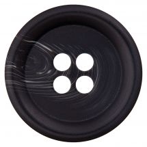 Boutons 4 trous - Union Knopf by Prym - Bouton polyester - 34 mm noir marbré