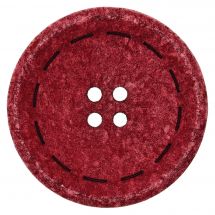 Boutons 4 trous - Union Knopf by Prym - Bouton coton recyclé - 30 mm bordeaux