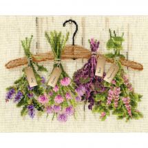 Kit broderie point de croix - Riolis - Herbes