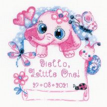 Kit broderie point de croix - Riolis - Hello petite ! 