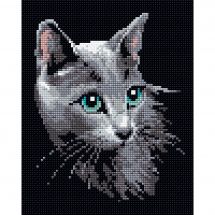 Kit de broderie Diamant - Riolis - Chat bleu russe