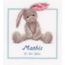 Kit broderie point de croix - Vervaco - Petit lapin