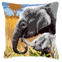 Kit de coussin gros trous - Vervaco - Amour d'éléphants