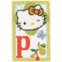 Kit broderie point de croix - Vervaco - Hello kitty lettre p