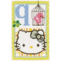 Kit broderie point de croix - Vervaco - Hello kitty lettre Q