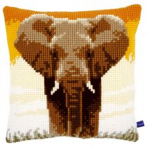 Kit de coussin gros trous - Vervaco - Eléphant dans la savane I