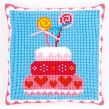 Kit de coussin gros trous - Vervaco - Gâteau d'anniversaire