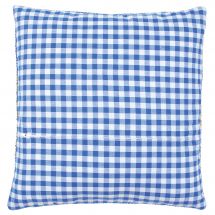 Dos de coussin - Vervaco - Vichy bleu et blanc