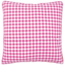 Dos de coussin - Vervaco - Vichy rose et blanc