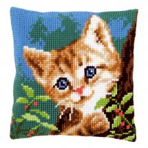 Kit de coussin gros trous - Vervaco - Chat sur un arbre