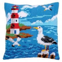 Kit de coussin gros trous - Vervaco - Phare et mouettes