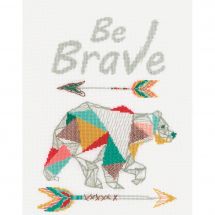 Kit broderie point de croix - Vervaco - Be brave