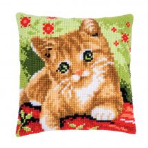 Kit de coussin gros trous - Vervaco - Chat mignon