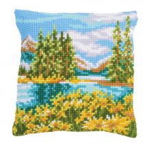 Kit de coussin gros trous - Vervaco - Paysage avec lac