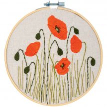 Kit de broderie à dessiner et à broder - Daffy's DIY - Champ de coquelicots