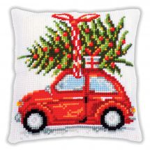 Kit de coussin gros trous - Vervaco - Voiture de Noël