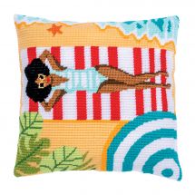 Kit de coussin canevas - Vervaco - Plage