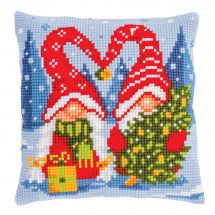 Kit de coussin gros trous - Vervaco - Gnomes de Noël