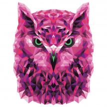 Kit de peinture par numéro - Wizardi - Hibou polygonal