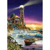 Puzzle  - Art Puzzle - Phare au coucher de soleil - 500 pièces