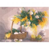 Kit broderie point de croix - Toison d'or - Nature morte jaune