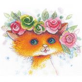 Kit broderie point de croix - Aquarelle by MP Studia - Couronne du chat