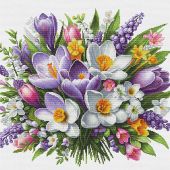 Kit broderie point de croix - Nova Sloboda - Bouquet coloré