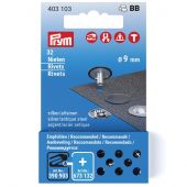 Oeillets et rivets - Prym - Rivets laiton coloris acier - 9 mm