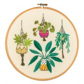 Kit de broderie sur tambour - Vervaco - Plantes d'intérieur