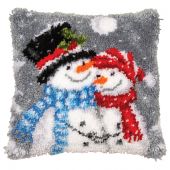 Kit de coussin point noué - Vervaco - Bonhommes de neige