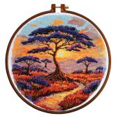 Kit broderie point de croix - Abris Art - La savane