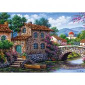 Puzzle  - Art Puzzle - Canal avec fleurs - 500 pièces