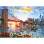 Puzzle  - Art Puzzle - Coucher de soleil sur New York - 1000 pièces