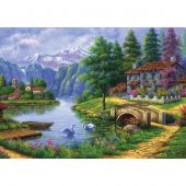 Puzzle  - Art Puzzle - Lac du village - 1500 pièces