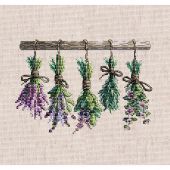 Kit broderie point de croix - Ava - Branches aromatiques