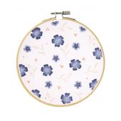 Kit de broderie sur tambour - DMC - Fleurs bleues