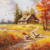 Kit broderie point de croix - Hobby Jobby - Automne doré