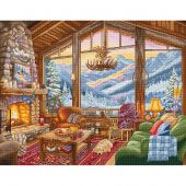 Kit broderie point de croix - Letistitch - Chalet d'hiver