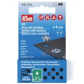 Oeillets et rivets - Prym - 100 oeillets avec rondelles  - 4 mm