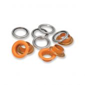 Oeillets et rivets - Prym - 20 oeillets avec rondelles oranges - 11 mm