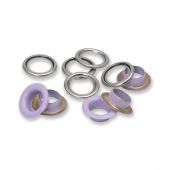 Oeillets et rivets - Prym - 20 oeillets avec rondelles lilas - 11 mm