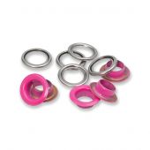 Oeillets et rivets - Prym - 20 oeillets avec rondelles roses - 11 mm