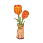 Puzzle 3D Bois - ROWOOD - Tulipes oranges