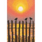 Kit broderie point de croix - RTO - Silhouettes au coucher de soleil