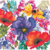 Kit broderie point de croix - RTO - Les fleurs du bonheur 1