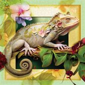 Puzzle Bois - Wooden City - Caméléon et fleurs - 505 pièces