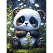 Kit de broderie Diamant - Wizardi - Panda