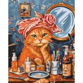 Kit de peinture par numéro - Wizardi - Boudoir du chat