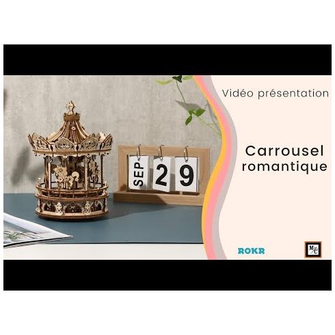 Puzzle 3D en bois ROKR carrousel romantique version rêve boîte à musique  mécanique, cadeau pour la famille -  France